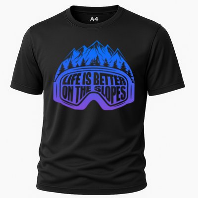 Life Is Better On The Slopes Snow Ski Mountain Skiing Skier Gift Performance Shirt