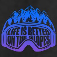 Life Is Better On The Slopes Snow Ski Mountain Skiing Skier Gift Golf Towel