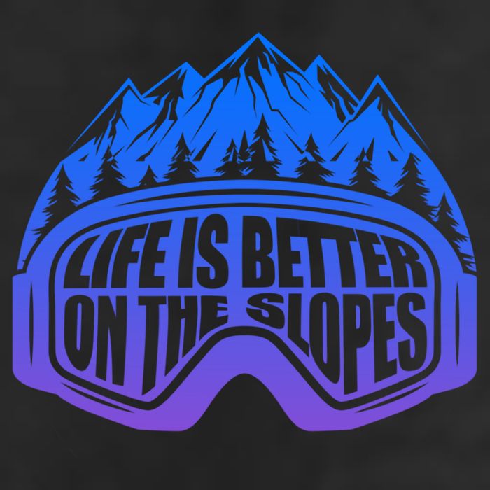 Life Is Better On The Slopes Snow Ski Mountain Skiing Skier Gift Golf Towel