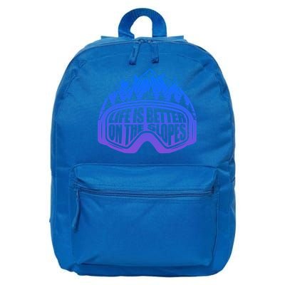 Life Is Better On The Slopes Snow Ski Mountain Skiing Skier Gift 16 in Basic Backpack