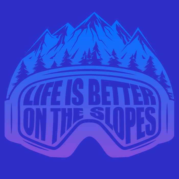 Life Is Better On The Slopes Snow Ski Mountain Skiing Skier Gift Premium T-Shirt