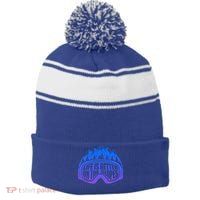 Life Is Better On The Slopes Snow Ski Mountain Skiing Skier Gift Stripe Pom Pom Beanie