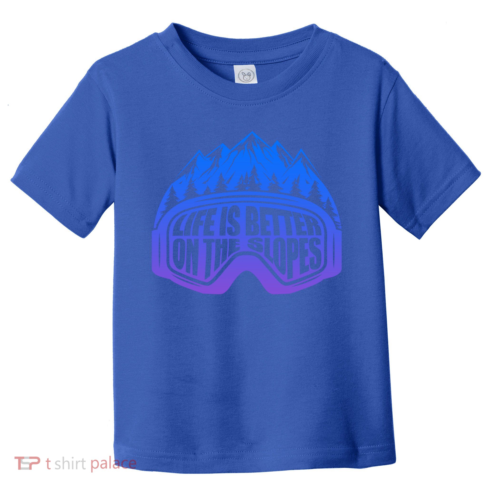 Life Is Better On The Slopes Snow Ski Mountain Skiing Skier Gift Toddler T-Shirt