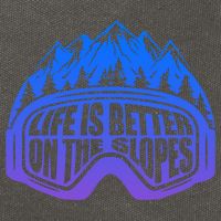 Life Is Better On The Slopes Snow Ski Mountain Skiing Skier Gift Cotton Canvas Backpack