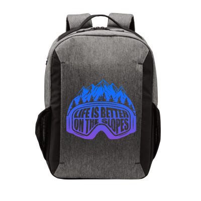 Life Is Better On The Slopes Snow Ski Mountain Skiing Skier Gift Vector Backpack
