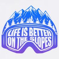 Life Is Better On The Slopes Snow Ski Mountain Skiing Skier Gift Garment-Dyed Sweatshirt