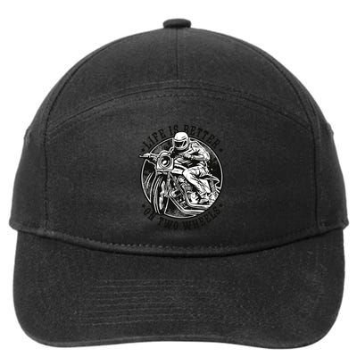 Life Is Better On Two Wheels 7-Panel Snapback Hat