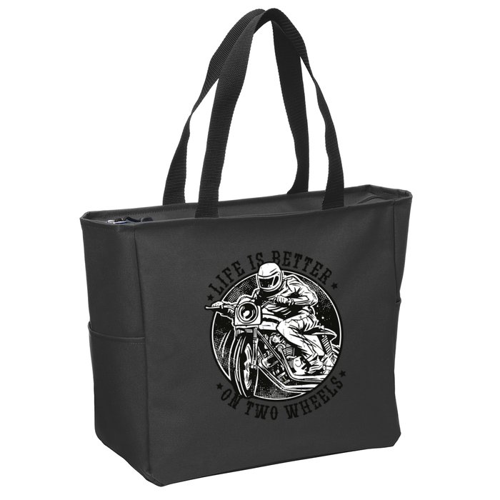 Life Is Better On Two Wheels Zip Tote Bag