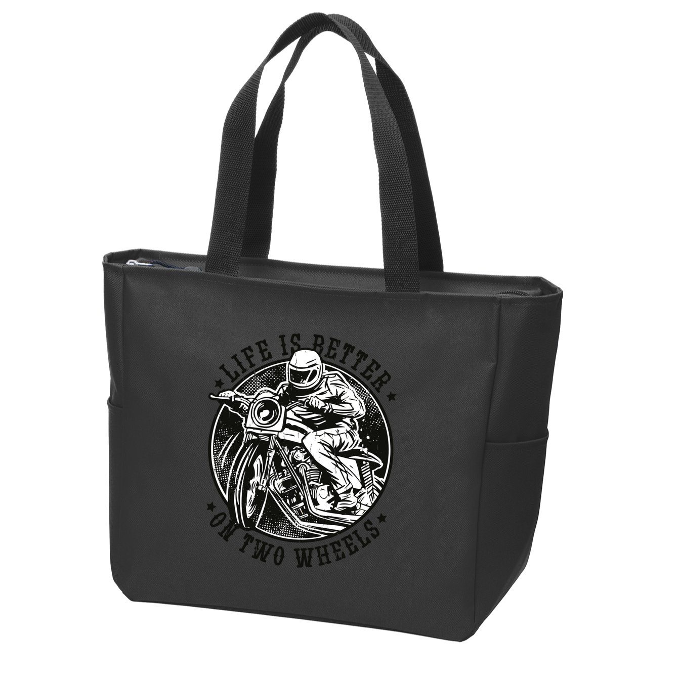 Life Is Better On Two Wheels Zip Tote Bag