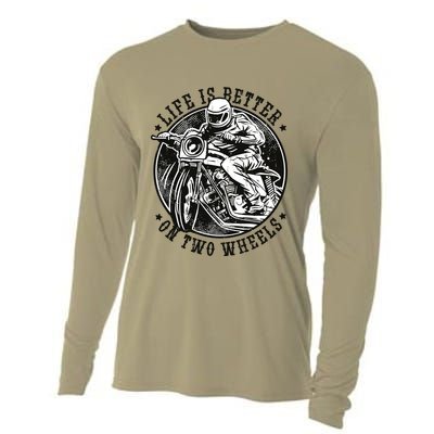 Life Is Better On Two Wheels Cooling Performance Long Sleeve Crew