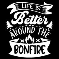 Life Is Better Behind The Bonfire Funny Camping Sustainable Bucket Hat