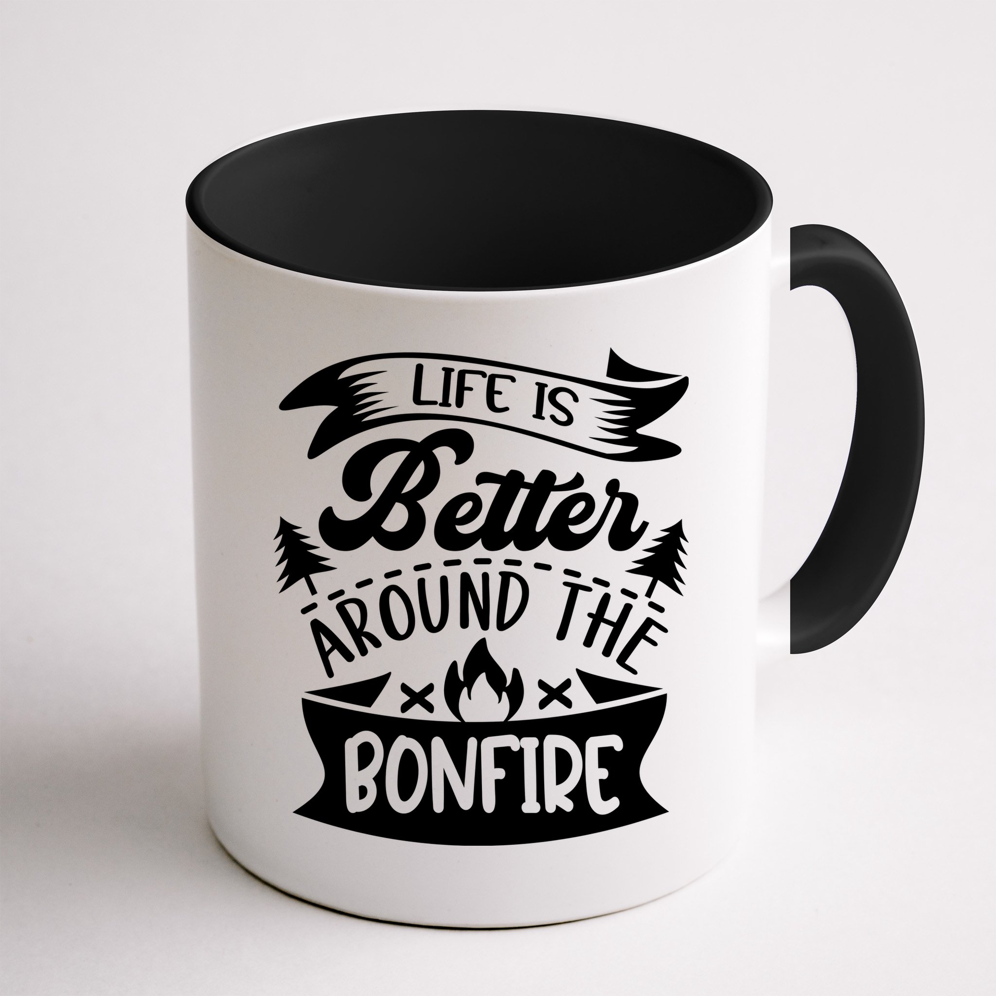 Life Is Better Behind The Bonfire Funny Camping Mug