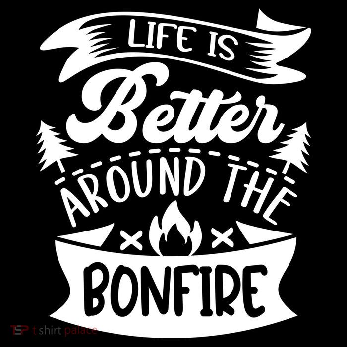 Life Is Better Behind The Bonfire Funny Camping Drawstring Bag