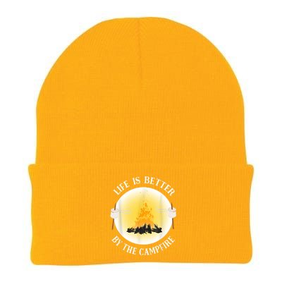 Life Is Better By The Campfire Funny Camping Knit Cap Winter Beanie