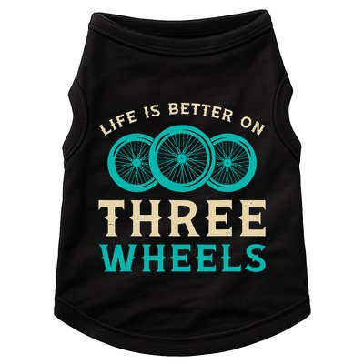 Life Is Better On Three Wheels Vintage Retro Bike Tricycle Doggie Tank