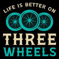 Life Is Better On Three Wheels Vintage Retro Bike Tricycle Sweatshirt