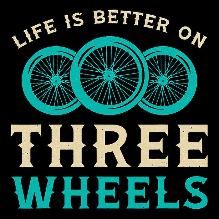 Life Is Better On Three Wheels Vintage Retro Bike Tricycle Backpack