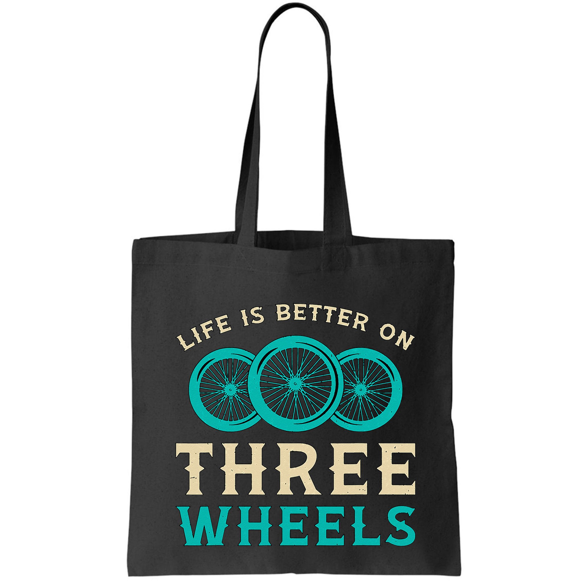 Life Is Better On Three Wheels Vintage Retro Bike Tricycle Bag