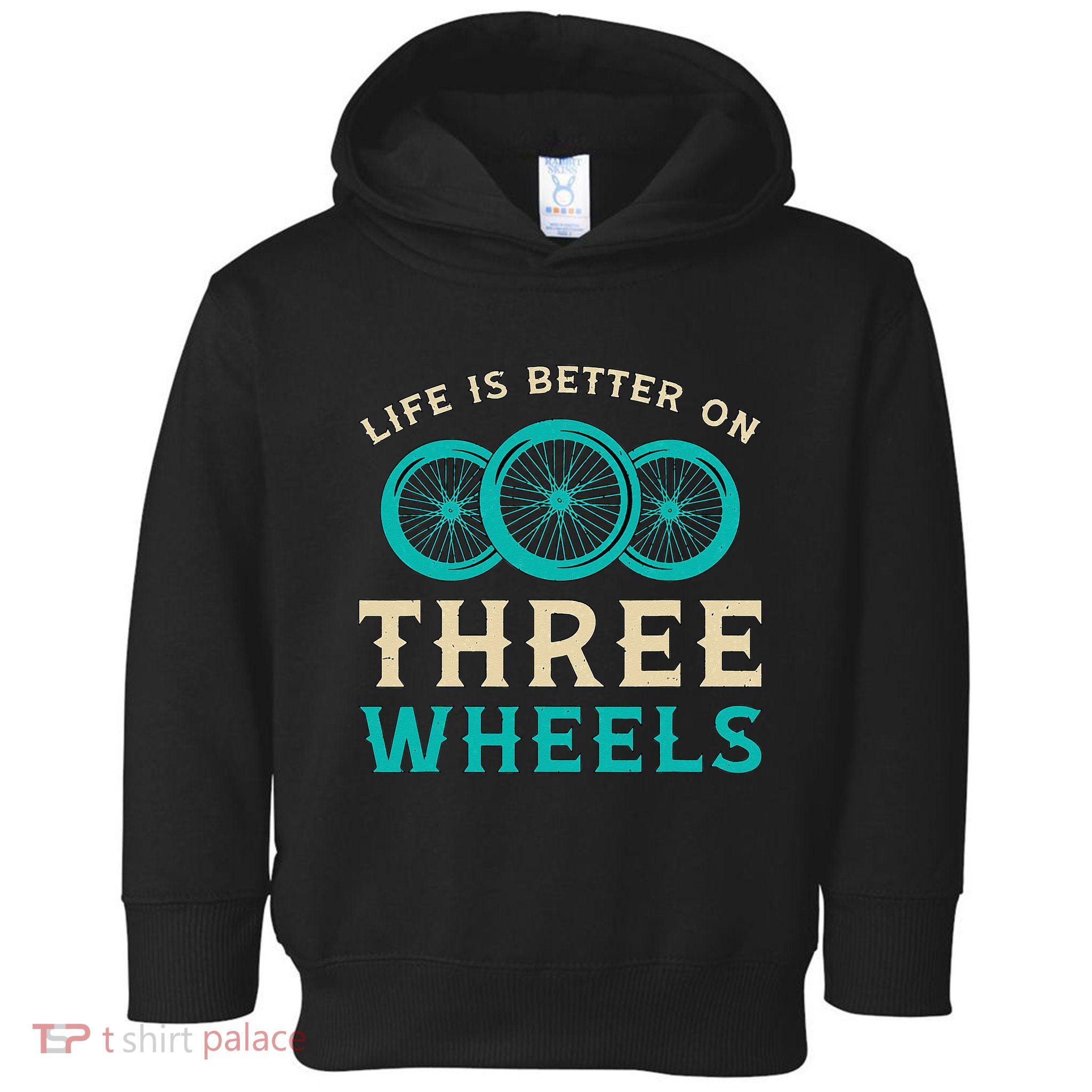 Life Is Better On Three Wheels Vintage Retro Bike Tricycle Toddler Hoodie