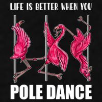 Life Is Better When You Pole Dance Funny Pole Dancing Flamingo Ladies PosiCharge Tri-Blend Wicking Tank