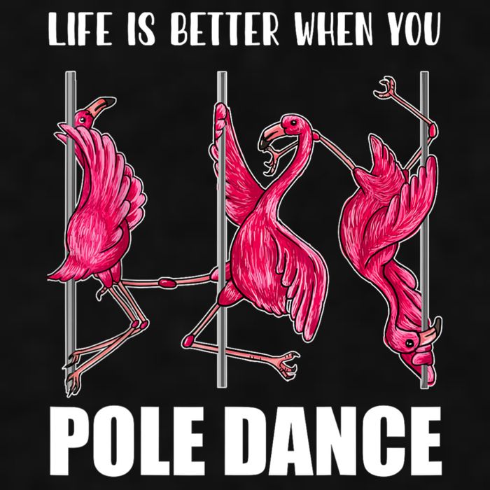 Life Is Better When You Pole Dance Funny Pole Dancing Flamingo Ladies PosiCharge Tri-Blend Wicking Tank
