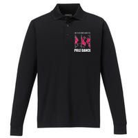 Life Is Better When You Pole Dance Funny Pole Dancing Flamingo Performance Long Sleeve Polo