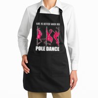 Life Is Better When You Pole Dance Funny Pole Dancing Flamingo Apron