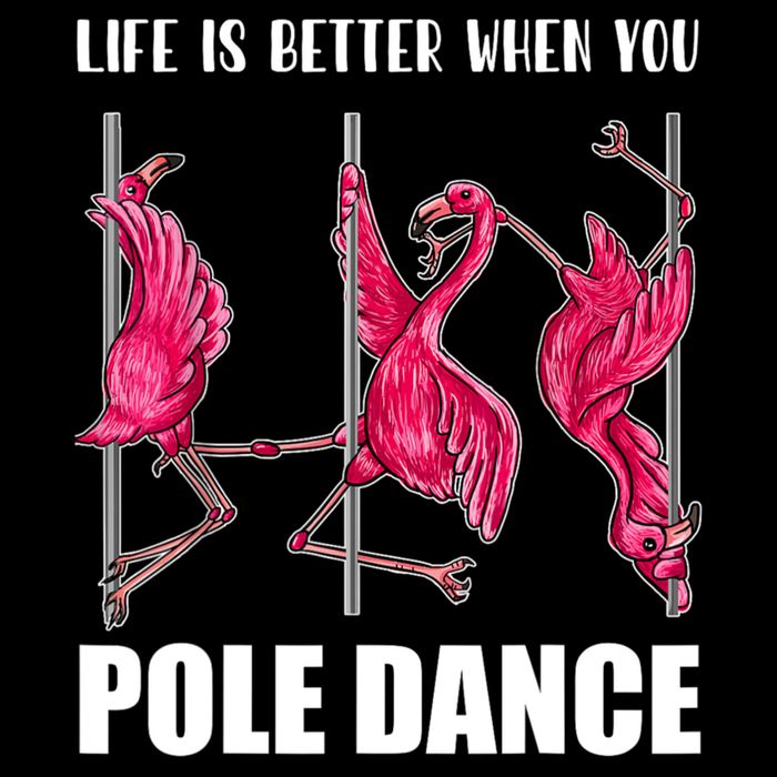 Life Is Better When You Pole Dance Funny Pole Dancing Flamingo Backpack