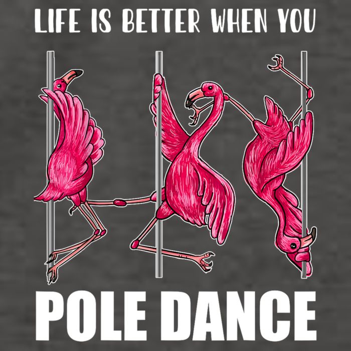 Life Is Better When You Pole Dance Funny Pole Dancing Flamingo Vector Backpack