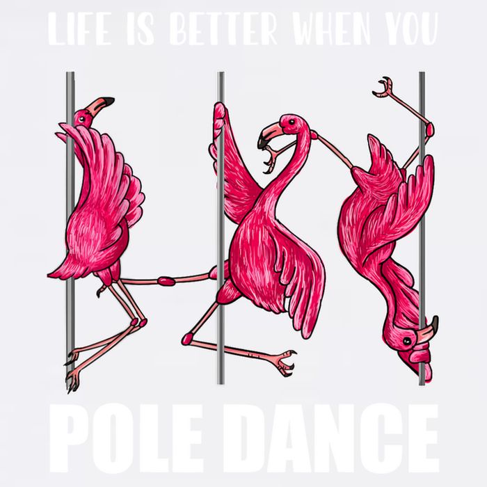 Life Is Better When You Pole Dance Funny Pole Dancing Flamingo Garment-Dyed Sweatshirt