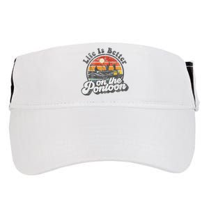 Life Is Better On The Pontoon Boat Funny Boating Lake Gift Adult Drive Performance Visor