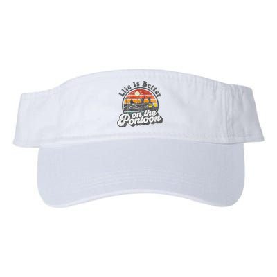 Life Is Better On The Pontoon Boat Funny Boating Lake Gift Valucap Bio-Washed Visor