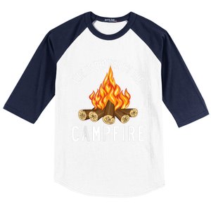 Life Is Better By The Campfire Funny Camping Outdoor Baseball Sleeve Shirt