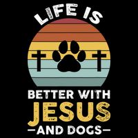 Life Is Better With Jesus And Dogs Jesus Bucket Hat