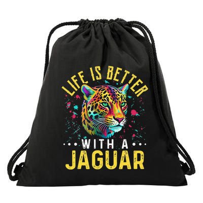 Life Is Better With A JAGUAR Funny JAGUARS Drawstring Bag