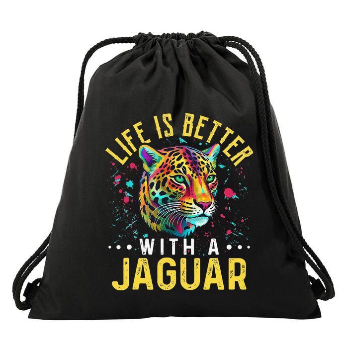 Life Is Better With A JAGUAR Funny JAGUARS Drawstring Bag