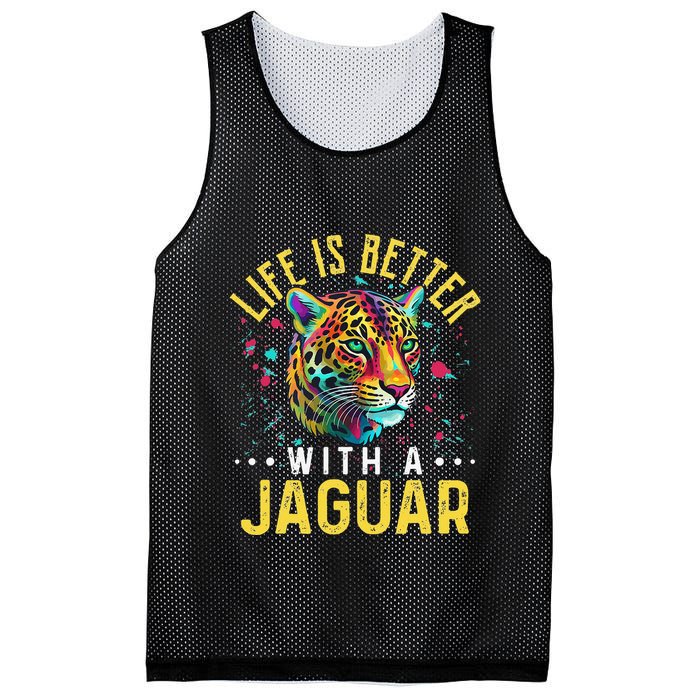 Life Is Better With A JAGUAR Funny JAGUARS Mesh Reversible Basketball Jersey Tank