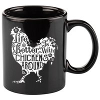 Life Is Better With Chickens Shirts Animal Pet Farmer 11oz C Handle Ceramic Mug