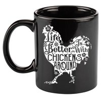 Life Is Better With Chickens Shirts Animal Pet Farmer 11oz C Handle Ceramic Mug