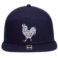 Life Is Better With Chickens Shirts Animal Pet Farmer 7 Panel Mesh Trucker Snapback Hat