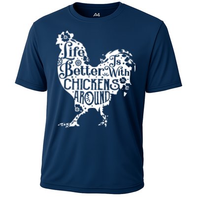 Life Is Better With Chickens Shirts Animal Pet Farmer Performance Shirt