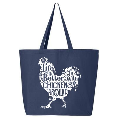 Life Is Better With Chickens Shirts Animal Pet Farmer 25L Jumbo Tote