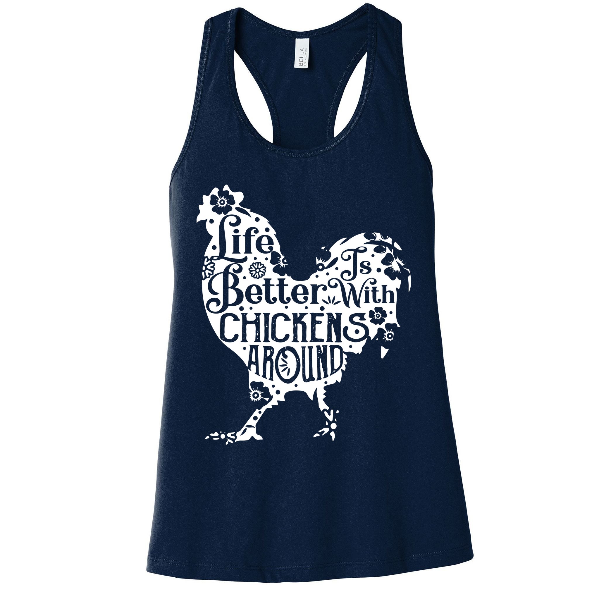 Life Is Better With Chickens Shirts Animal Pet Farmer Womens Tank Top