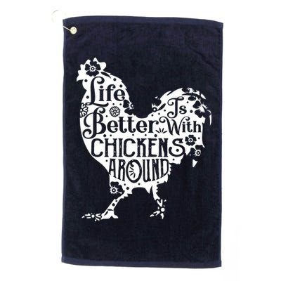 Life Is Better With Chickens Shirts Animal Pet Farmer Golf Towel