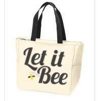 Let It Bee Funny Beehive Cute Beekeeping Gift Zip Tote Bag
