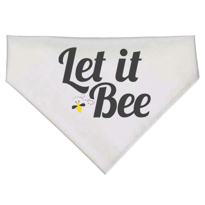 Let It Bee Funny Beehive Cute Beekeeping Gift USA-Made Doggie Bandana