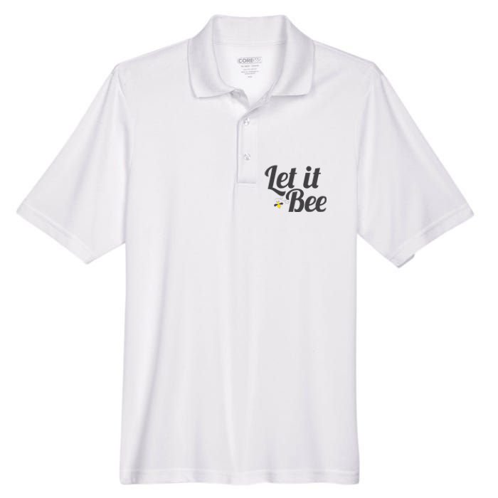 Let It Bee Funny Beehive Cute Beekeeping Gift Men's Origin Performance Pique Polo