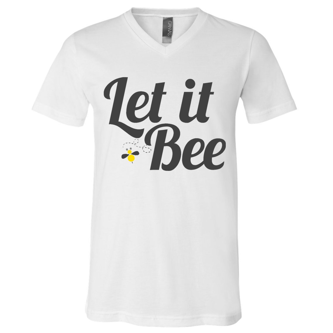 Let It Bee Funny Beehive Cute Beekeeping Gift V-Neck T-Shirt