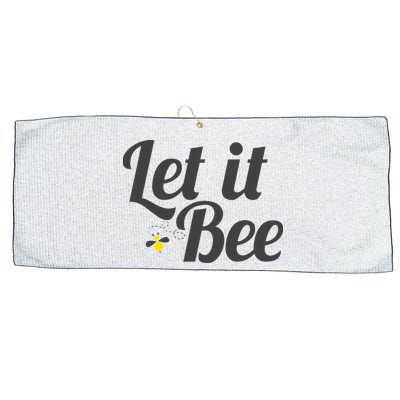 Let It Bee Funny Beehive Cute Beekeeping Gift Large Microfiber Waffle Golf Towel