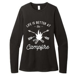 Life Is Better At The Campfire Womens CVC Long Sleeve Shirt